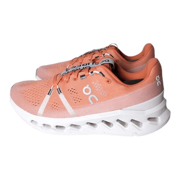 ON RUNNING Cloudsurfer "Flame-White" Running Shoes Size 8 - Picture 3 of 13